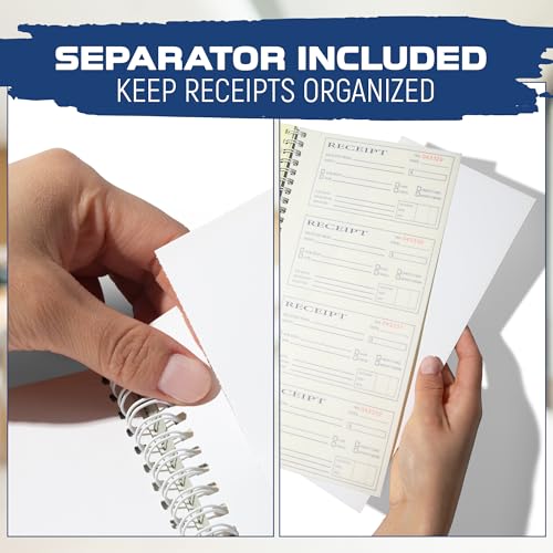 Cash and Rent Receipt Book - 200 Sets of Receipts - 2 Part Carbonless Paper - Ideal for Small Businesses and Landlords