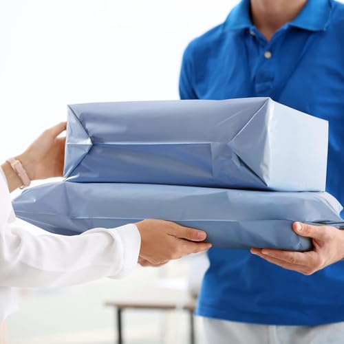 Metronic Poly Mailers 12x15.5 500PC Bulk Shipping Bags for Small Business - color: Light Blue, size: 12x15.5 500PC