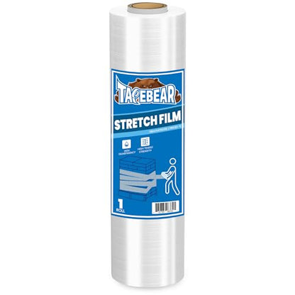 TAPEBEAR Stretch Wrap Film 15" x 760Ft Shrink Wrap Roll Industrial Strength - size: 15" x 760Ft