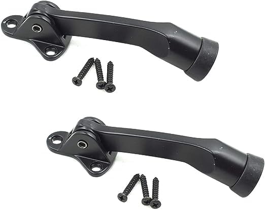 4 Inch KickDown Door Stopper, Black, 4pcs - color: Black, size: 4 Pieces