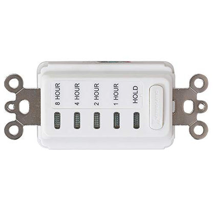 Intermatic EI220W 1/2/4/8 Hour SPST 1800-Watt In-Wall Countdown Timer, White