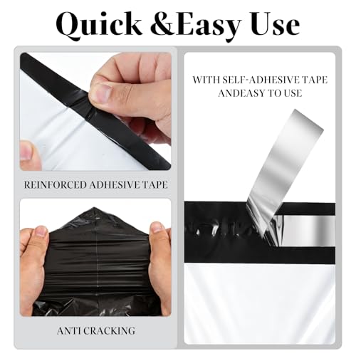 100Pcs Poly Mailers 9x12Inch Adhesive Sealing Envelopes,Mailing Envelopes for Clothing,Mailing Bags for clothing, books and accessories, Waterproof - size: 9*12