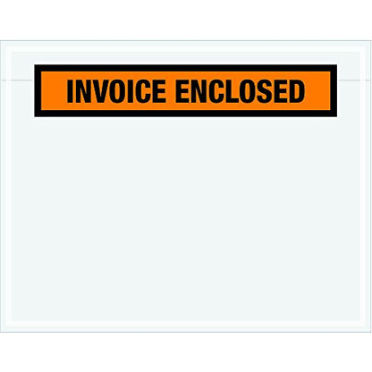 Tape Logic TLPL23 "Invoice Enclosed" Envelopes, Panel Face, 7" x 5 1/2", Orange (Pack of 1000)