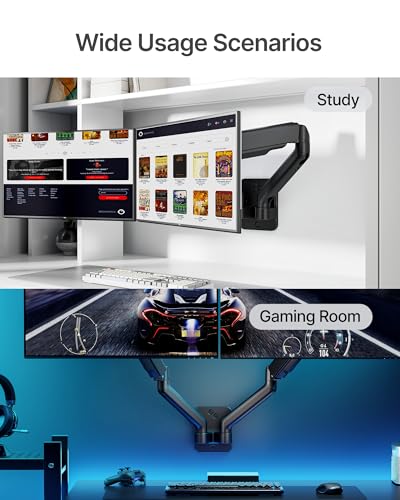 monTEK Dual Monitor Wall Mount, Full Motion Spring Arm for 17-32" Screen - style: Dual Arms
