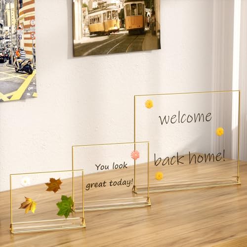 NIUBEE 4x6 Acrylic Sign Holder, Picture Frame, Wedding Table Numbers, 6pack - size: 4x6", style: Horizontal