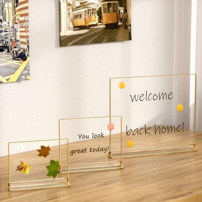 NIUBEE 4x6 Acrylic Sign Holder, Picture Frame, Wedding Table Numbers, 6pack - size: 4x6", style: Horizontal