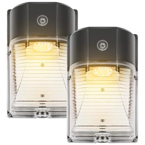 CINOTON 26W LED Wall Pack Light with Dusk to Dawn Sensor 3000k Bronze 2Pack - color: Bronze, size: 2 Pack-3000k