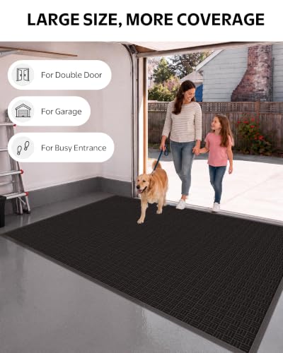Front Door Mat Indoor Outdoor Entrance, Heavy Duty Waterproof 4'x6' - size: 4' x 6' (Rectangular)