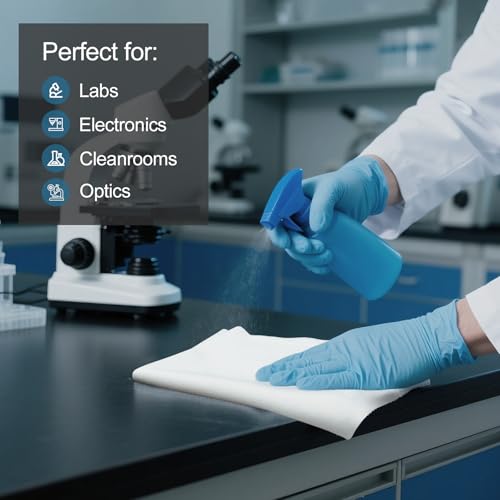 AAwipes Double Knit 100% Polyester Wipers Light Weight Version (120GSM, 9"X9", 150pcs/bag) Cleanroom Cloth Wipes Laser Sealed Edge, Ultra-soft (CP12009) - size: 1 Count (Pack of 150)