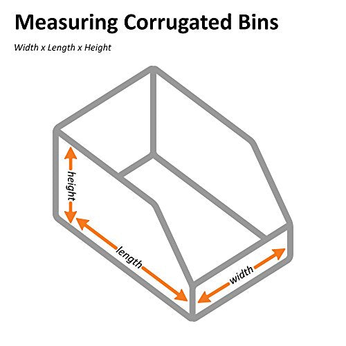Ship Now Supply SNBINMT412K Open Top Bin Boxes, 4" x 12" x 4 1/2", 4" Width, 4.5" Height, 12" Length, Kraft (Pack of 50)