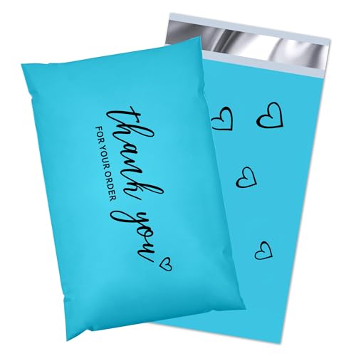 JinRuiKJ Thank You Poly Mailers 6x9 Inch, 100 PCS, Blue - color: Blue, size: 6*9inch 100pcs