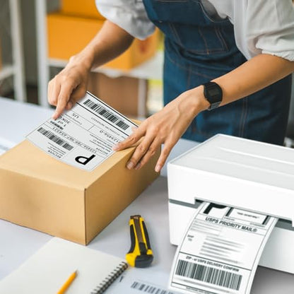 METRONIC Shipping Labels 4x6 500 PCS Fanfold Direct Thermal Labels - size: 4x6"-500 Labels