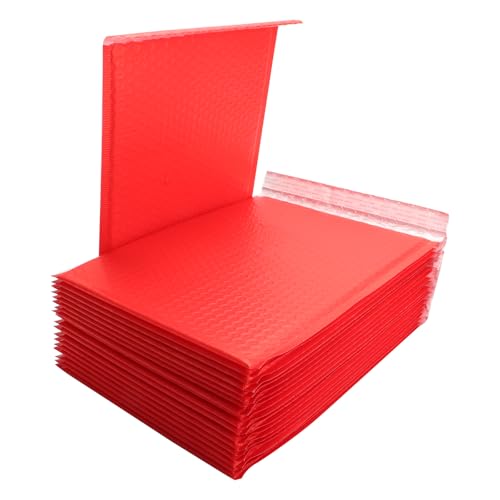 red Bubble Mailers KAIXILU Mailer Envelopes L13xW10 inch Packaging Shipping Bag Self Seal Package Mail Packing red -25PCS - color: Red-25pcs, size: L13xW10 inch