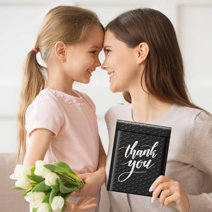 Fuxury Bubble Mailers 5x8.6" 50 Pack Black Waterproof Padded Envelopes - color: Black, size: 5x8.6" 50PC