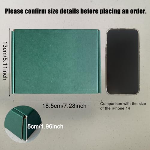 Green Recyclable Cardboard Small Gift Mailer Boxes for Shipping Packaging Craft Gifts Giving Products (25 Pack, 7.2 x 5.2 x 2 Inch) - color: Green, size: 7.2 x 5.2 x 2 Inch