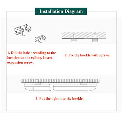 2FT LED Tube Flush Mount Light, 26W 2300LM LED Ceiling Shop Lighting Closet Light Fixture for Garage Kitchen Closet Laundry, 6500K Daylight White (2 Pack)