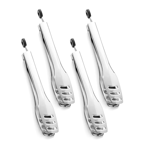 KINGSTONE 18/10 Stainless Steel Serving Tongs 4 Piece, 10.62 inch - size: 4 tongs