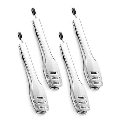 KINGSTONE 18/10 Stainless Steel Serving Tongs 4 Piece, 10.62 inch - size: 4 tongs