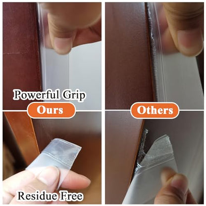 Dstorelhp 49.2Ft Silicone Door Weather Stripping, Shower Door Seal Strip - size: 35 mm x 15 m