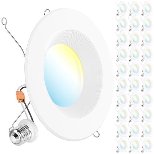 Sunco 30 Pack 6 Inch Retrofit LED Recessed Lights, 5CCT, 13W=100W Dimmable - size: 6 Inch (30 Pack)