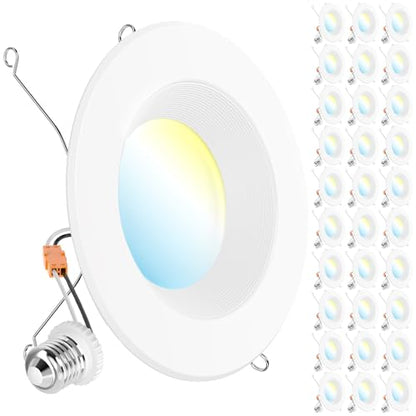 Sunco 30 Pack 6 Inch Retrofit LED Recessed Lights, 5CCT, 13W=100W Dimmable - size: 6 Inch (30 Pack)