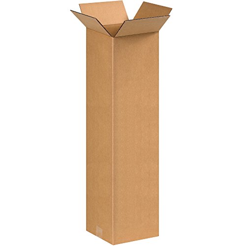 BOX USA 8x8x30 Tall Corrugated Boxes, Tall, 8L x 8W x 30H, Pack of 25 | Shipping, Packaging, Moving, Storage Box for Home or Business, Strong Wholesale Bulk Boxes - size: 8" x 8" x 30"
