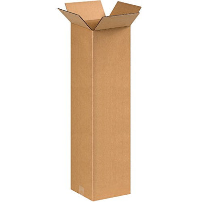 BOX USA 8x8x30 Tall Corrugated Boxes, Tall, 8L x 8W x 30H, Pack of 25 | Shipping, Packaging, Moving, Storage Box for Home or Business, Strong Wholesale Bulk Boxes - size: 8" x 8" x 30"