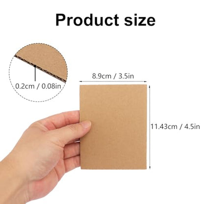 200 Pack 3.5"x 4.5" Corrugated Cardboard Sheets, Flat Cardboard Layer Pads 2 mm Thickness, Flexible Packaging Inserts for Shipping, Mailing, and Crafts, by IHDYPPEW - size: 200 Pack 3.5"x 4.5" brown