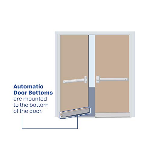 Fire Rated/Light Duty/Concealed Automatic Door Bottom with Solid Rubber Extrusion (7023CA), SMS # 6 x 1/2'' Supplied, (9/16'' W x 1-1/2'' H x 30'' L) - size: 30''