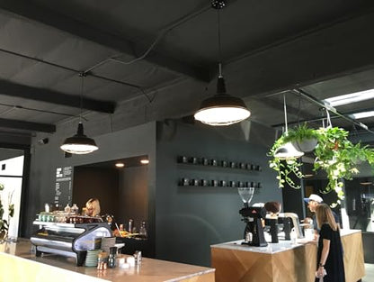 Industrial Pendant Light 20 Inch Extra Large Steel Warehouse | Matte Black - color: Matte Black With Matte Black Interior, size: Flush Mount
