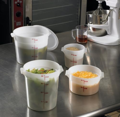 Cambro Plastic Storage Round Food Container White, 22 qt. | 1/Pack