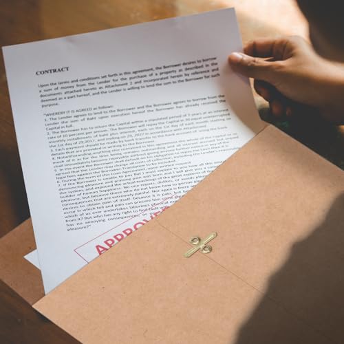 Teling 50 Pcs Manilla Clasp Envelopes Kraft Closure - color: Brown, size: 9*12