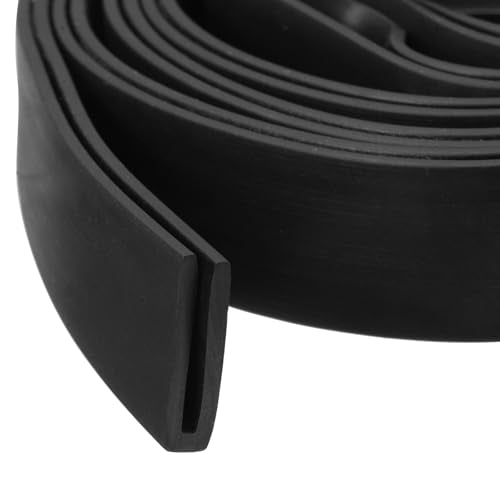 uxcell U Channel Edge Trim, 19.7ft Length Rubber Guard Seal Strip Edge Protector Flat Type Fit for 1mm Edge, (5/32" W x 11/16" H) Black - size: Fit 1mm x 19.7'L x 11/16"H x 5/32"W