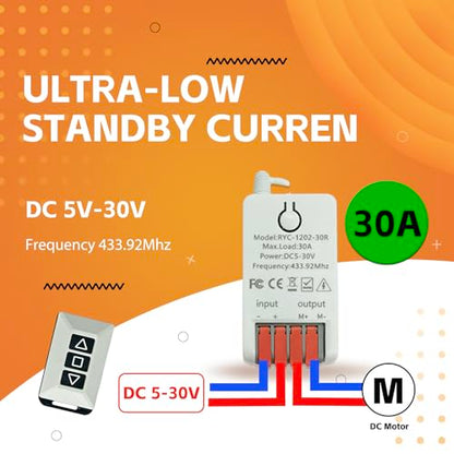 Forward and Reverse Remote Switch DC 12V Motor Remote Control Switch