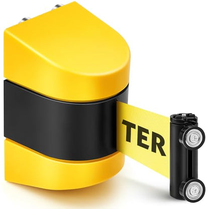 Barydat 1 Pieces 16.4 ft Retractable Barrier, Caution Do Not Enter, Yellow - color: Yellow, size: Caution Do Not Enter