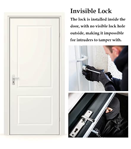 Electronic Deadbolt Anti-Theft Smart Hidden Door Lock with Remote Control and Smartphone App Access - color: Remote Control + APP
