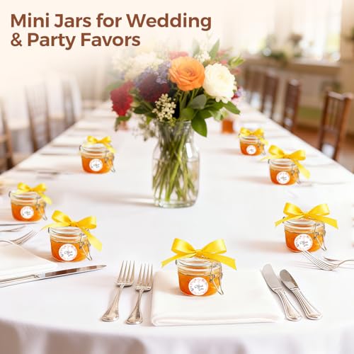 ComSaf Small Glass Spice Jars with Airtight Lids 4 oz 12 Pack Mason Pantry - size: 4 fl oz x 12