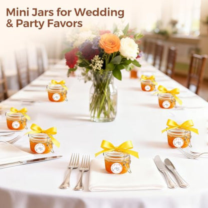 ComSaf Small Glass Spice Jars with Airtight Lids 4 oz 12 Pack Mason Pantry - size: 4 fl oz x 12