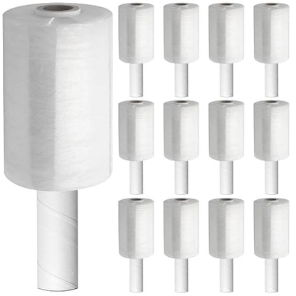 5" x 1000' Roll -80 Gauge Thick + Hybrid Technology with Dispenser,12 Pack Stretch Packing Wrap, Plastic Pallet Shrink Film, Clear (SF18003) (12 Pack) - size: 12 Pack