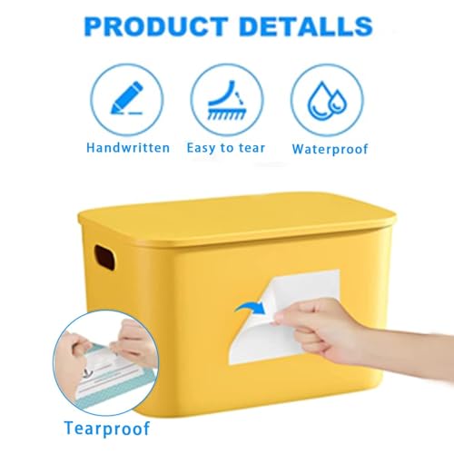 100 Pcs Labels for Storage Bins, 6 X 4 Inch Removable Labels for Storage Bins, Tear Resistant No Residue Storage Bin Label, Matte White Blank Box Label for School, Home, Business - size: 4×6 inch