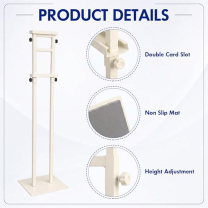 Honoson 5 Pcs Poster Stands for Display Heavy Duty Sign Holder, White - color: White