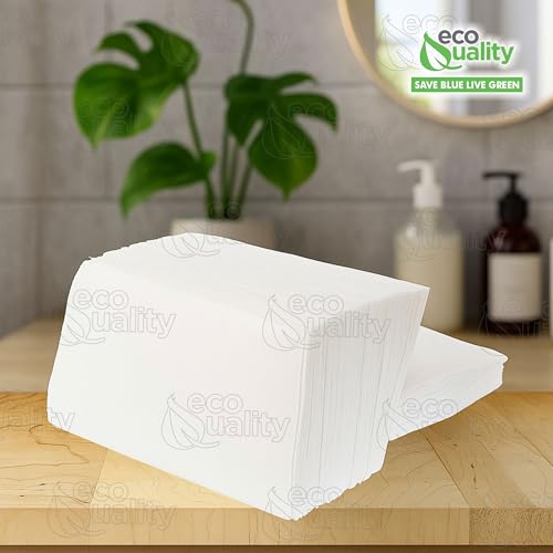White Disposable Low Fold Dispenser Napkins 1 Ply, 3.5x5 Inch, 400 Pack