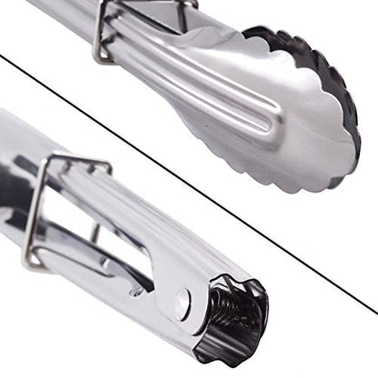 HINMAY Mini Stainless Steel Serving Tongs Small Tongs Set (7-Inch 3 Pieces) - size: 7" 7" 7"