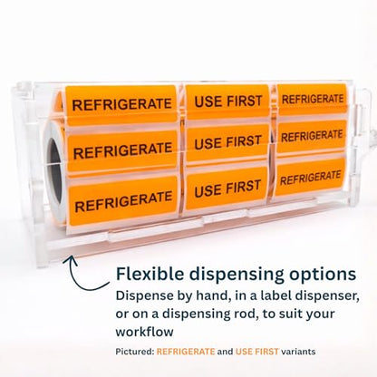 Urgent Stickers, 500/Roll, Fluoro Orange Courier & Handling Labels, 2.8" x 1" (70mm x 25mm), Permanent Adhesive - style: URGENT