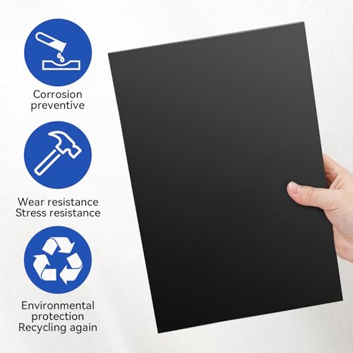 HDPE Plastic Block 1/2in Black Plastic Block 12x8In Perfect for Diverse DIY Crafts Industrial Machining and Home Improvement Projects - color: Black, size: 12x8x0.5In