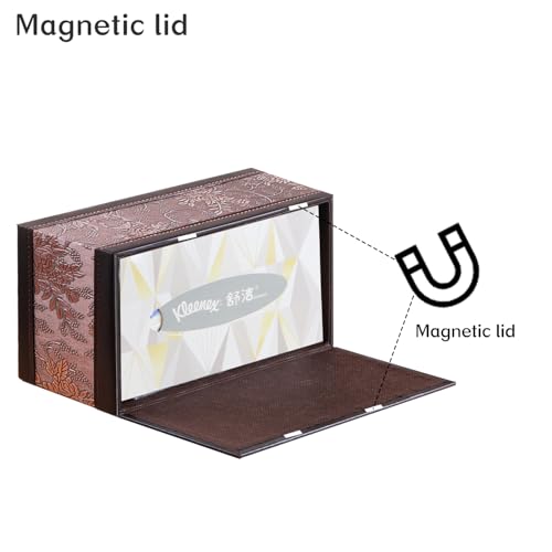 Retro Tissue Box Cover Rectangle,Aesthetic Facial Tissue Cube Box Holder - color: A Retro-embroidery
