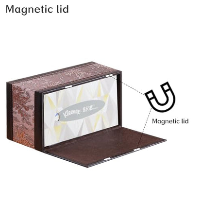 Retro Tissue Box Cover Rectangle,Aesthetic Facial Tissue Cube Box Holder - color: A Retro-embroidery
