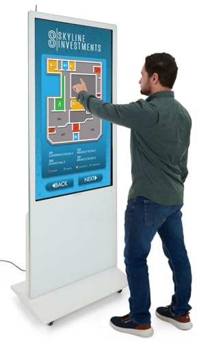 Displays2go Advertising Multimedia Kiosk - color: White, size: 55"