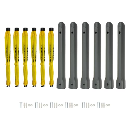 Wet Floor Signs, 6 Pack Umbrella Caution Warning Signs, Yellow