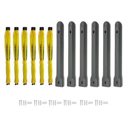 Wet Floor Signs, 6 Pack Umbrella Caution Warning Signs, Yellow